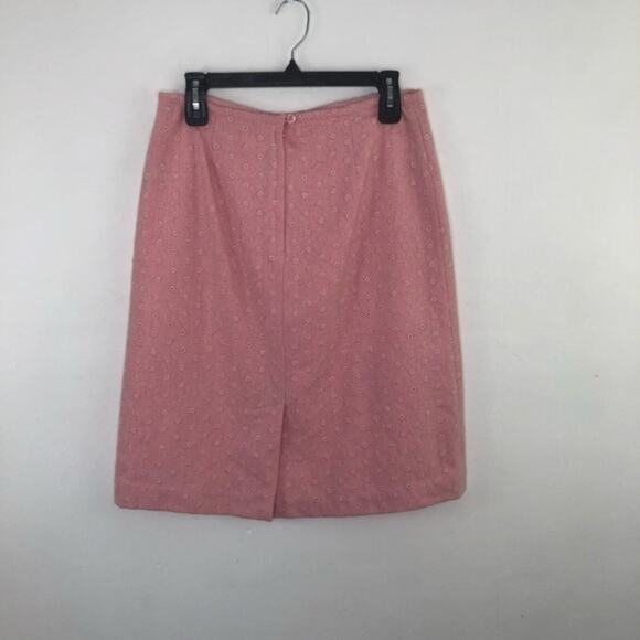 Lilly Pulitzer Pink Embroidered Floral Wool Skirt Size 8 - Picture 2 of 13